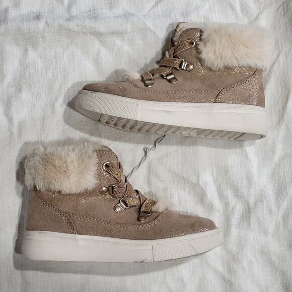 NWT Harper Canyon Kids' Tinsley Cozy Faux Shearling High Top Bootie GIRLS SZ 9 - Picture 1 of 6
